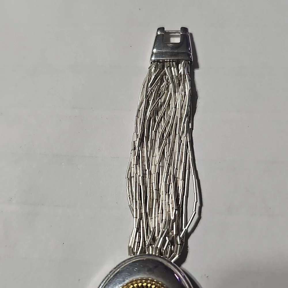 Ecclissi Sterling Silver and Gold Oval Watch NWOT